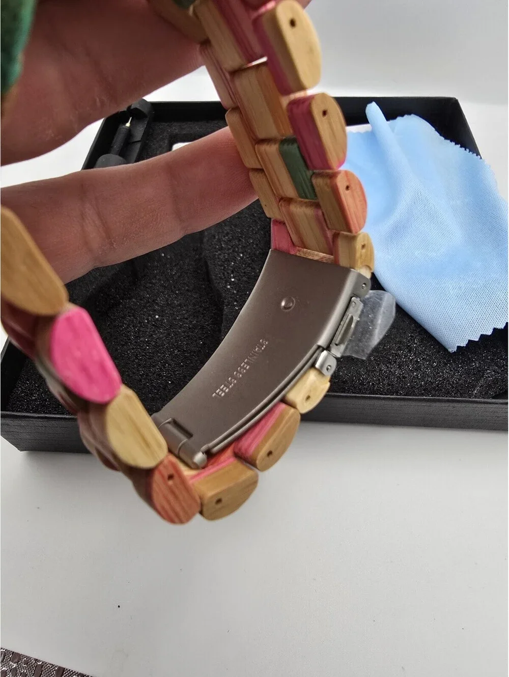 Womens Wooden Watch with All Wood Strap Analog Classic Design Colorful Q1058